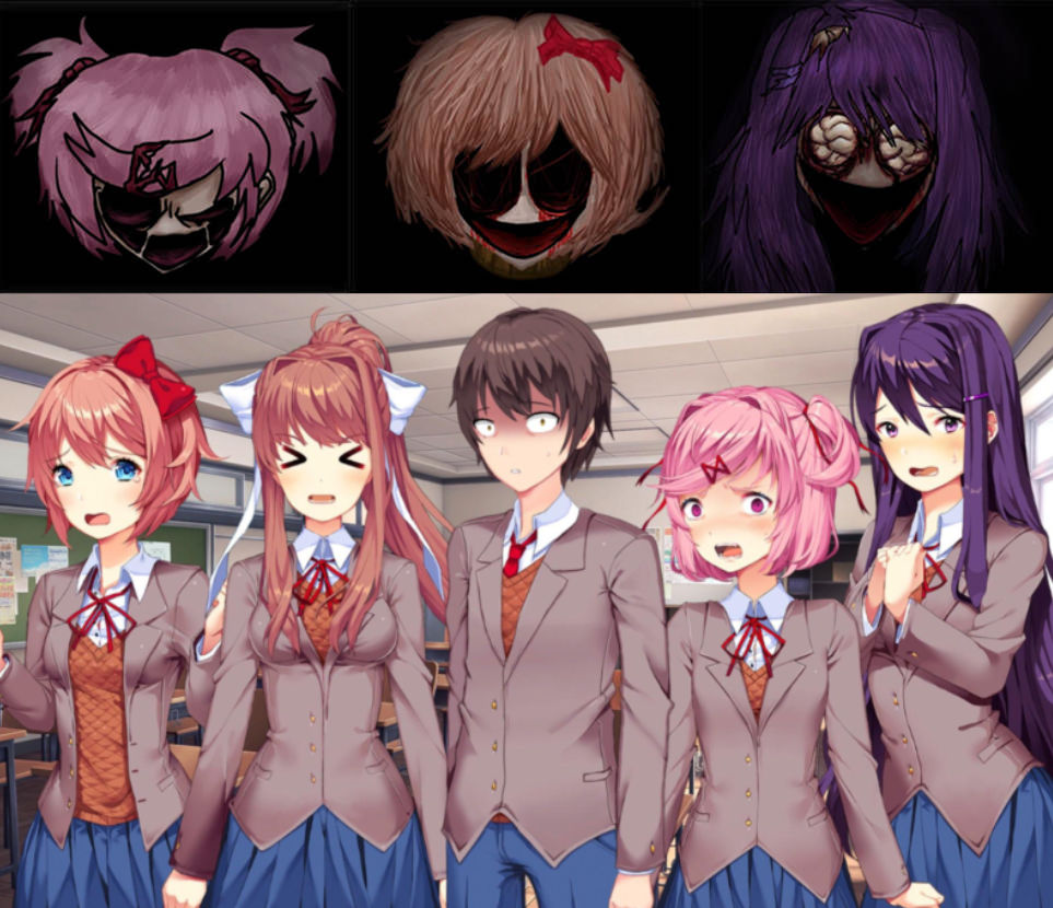 Natsuki Exploded Team Natsuki.Exe Scares 5 People by MoxieTheQueen on DeviantArt