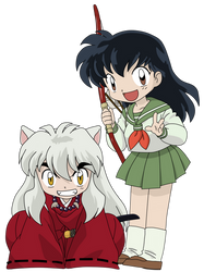 Chibi Inuyasha and Kagome