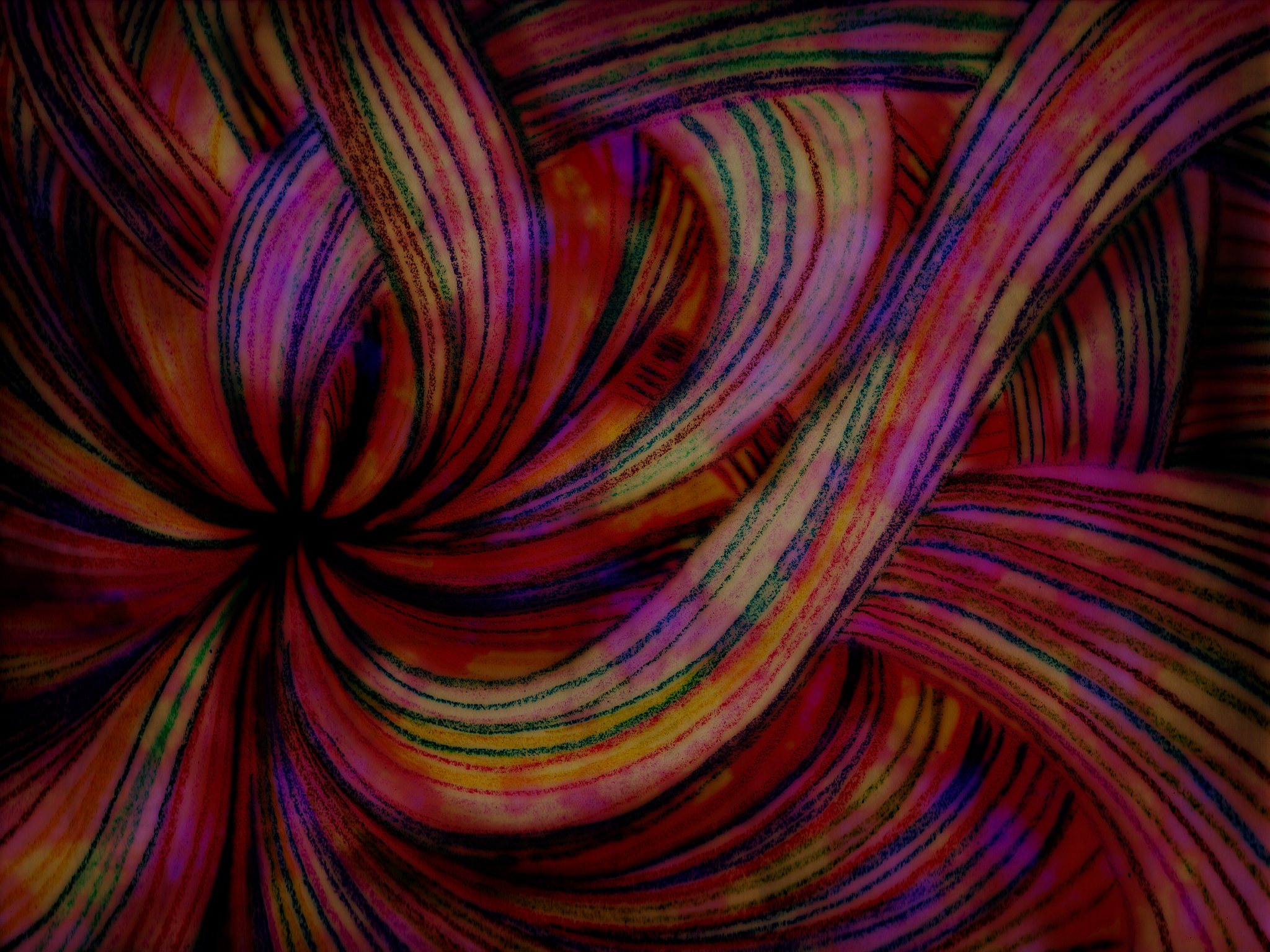 Colorful Swirly Crayon Design