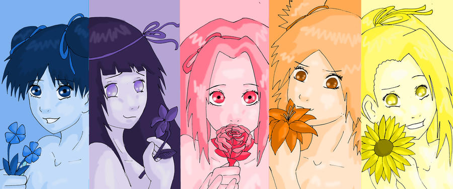 Naruto girls - flowers