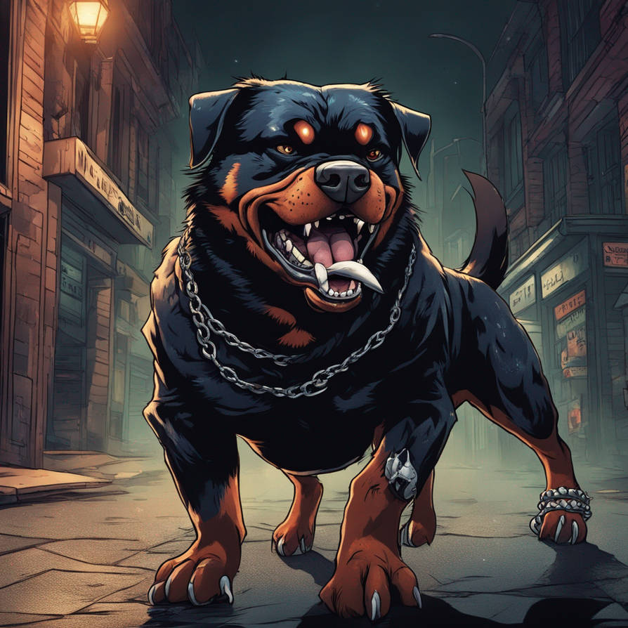 Buff Rottweiler Character Extra muscley rottweiler baring his teeth and snar by willyvk on DeviantArt