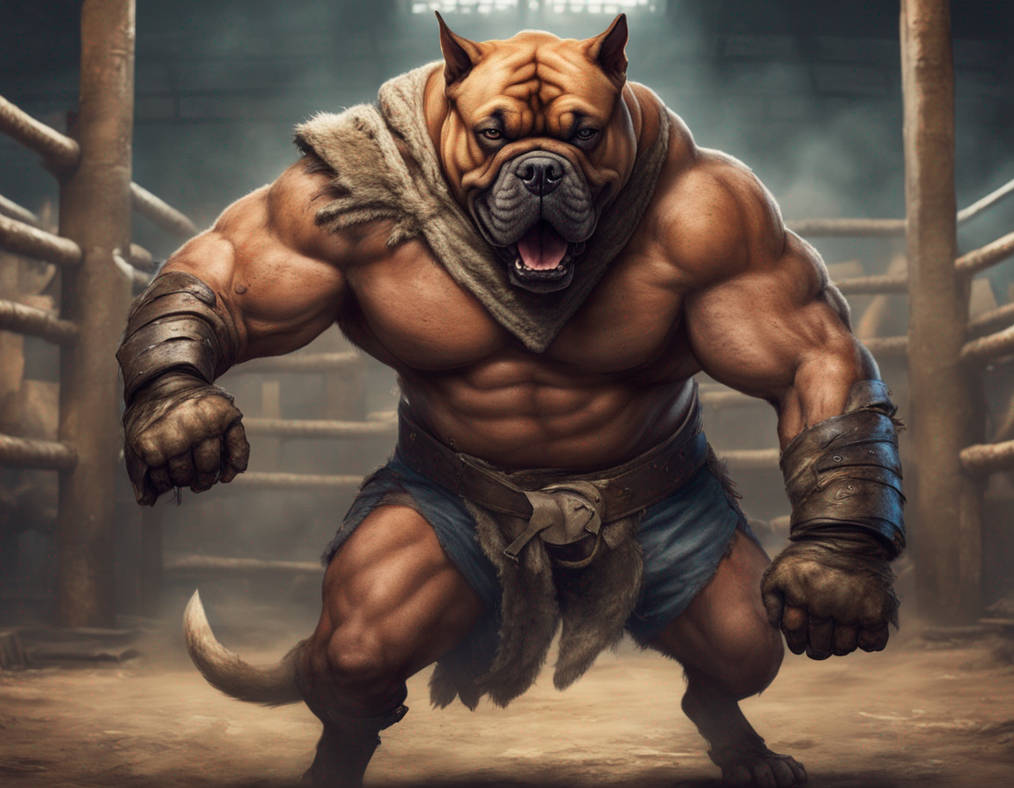 Oversized Huge Muscles Dog In A Dog Fighting Pit L By Willyvk On DeviantArt oversized-huge-muscles-dog-in-a-dog-fighting-pit-l-by-willyvk-on-deviantart