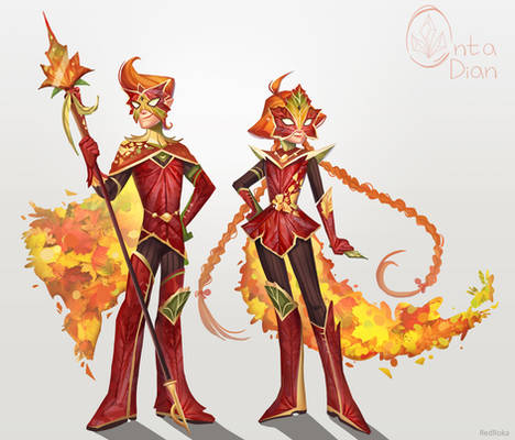 Autumn twins concept