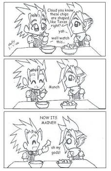 Zack and Cloud nacho comic