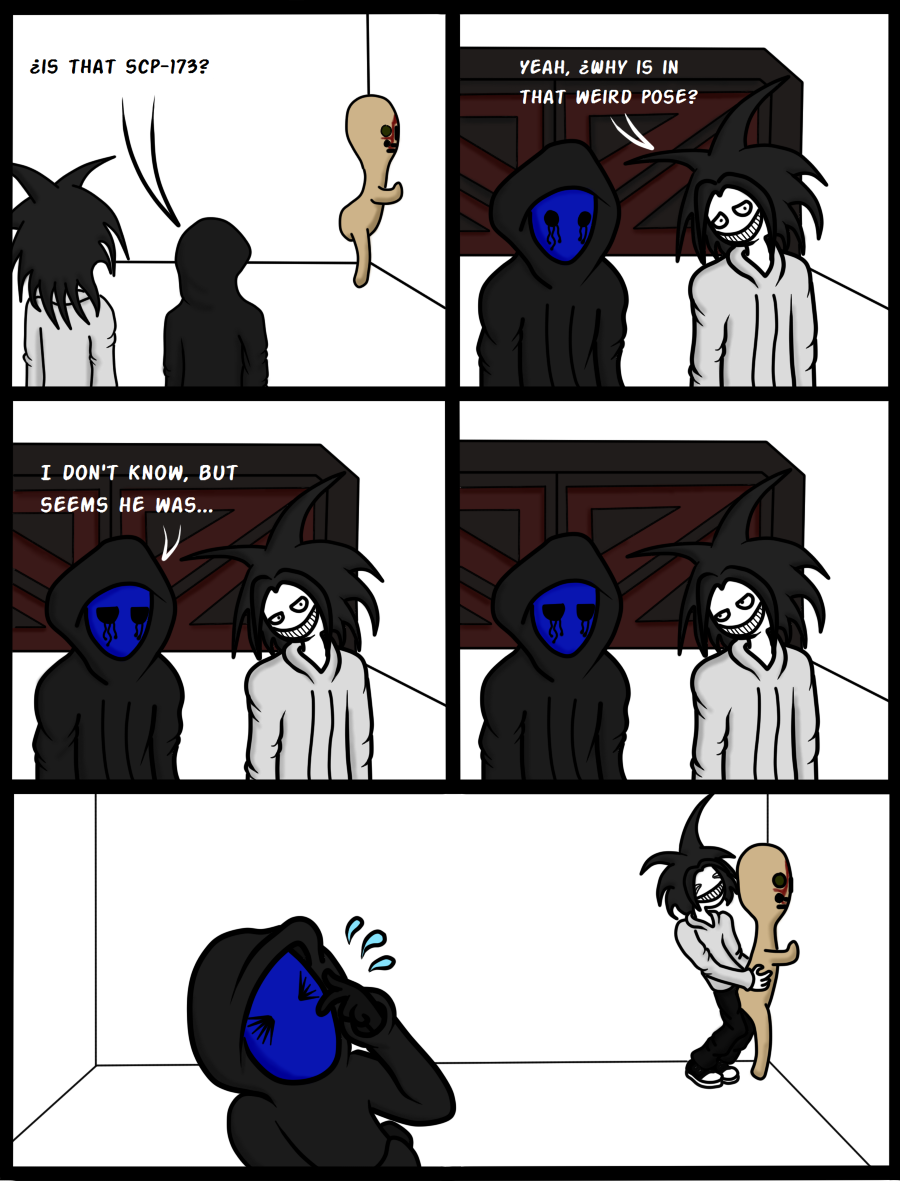 The significance of the pose of SCP-173 by Anipartom on DeviantArt