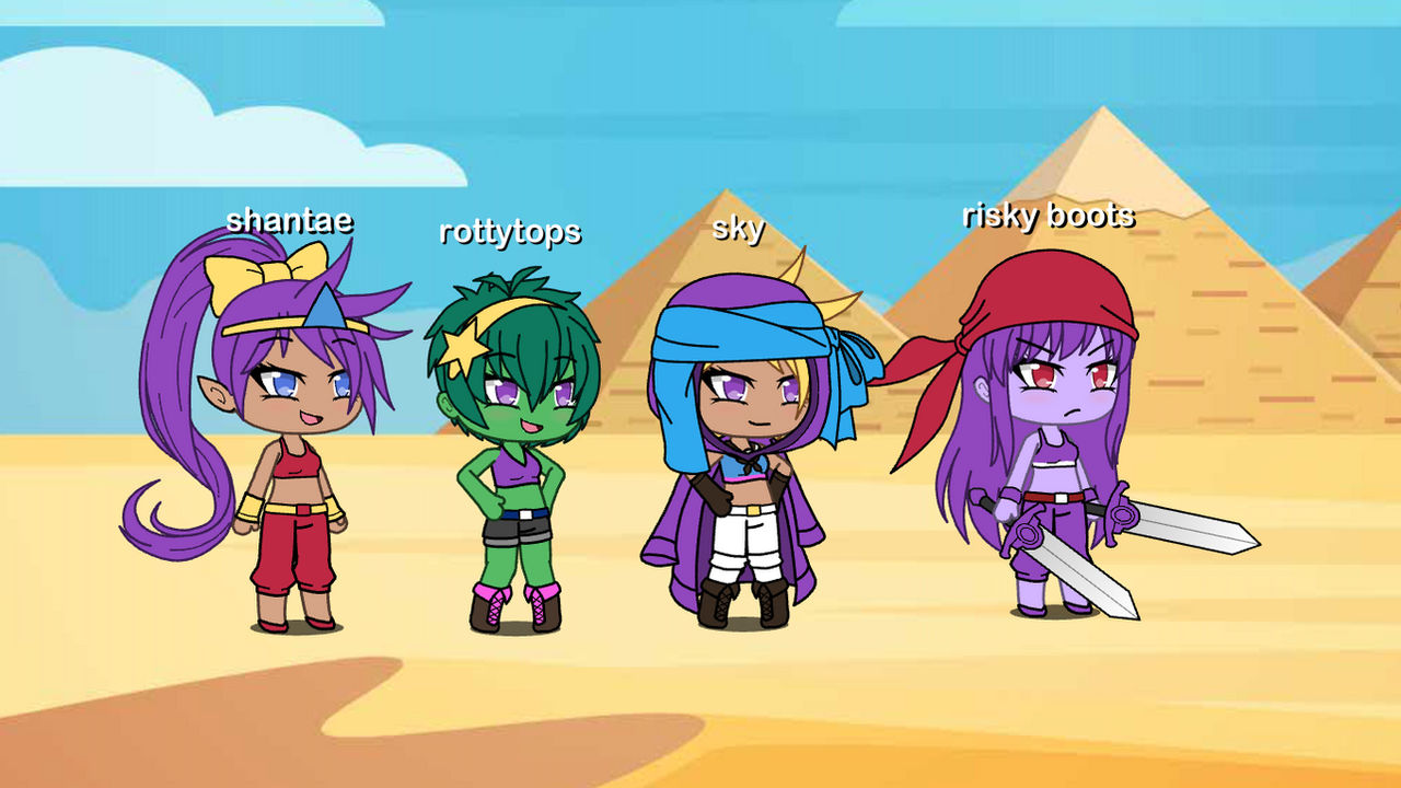 Shantae Risky Boots Rottytops and Sky (gacha form) by D4m0n129 on ...
