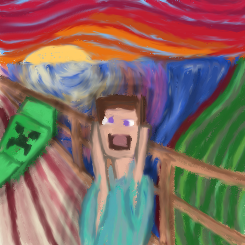 The Scream in Minecraft by rolifri on DeviantArt