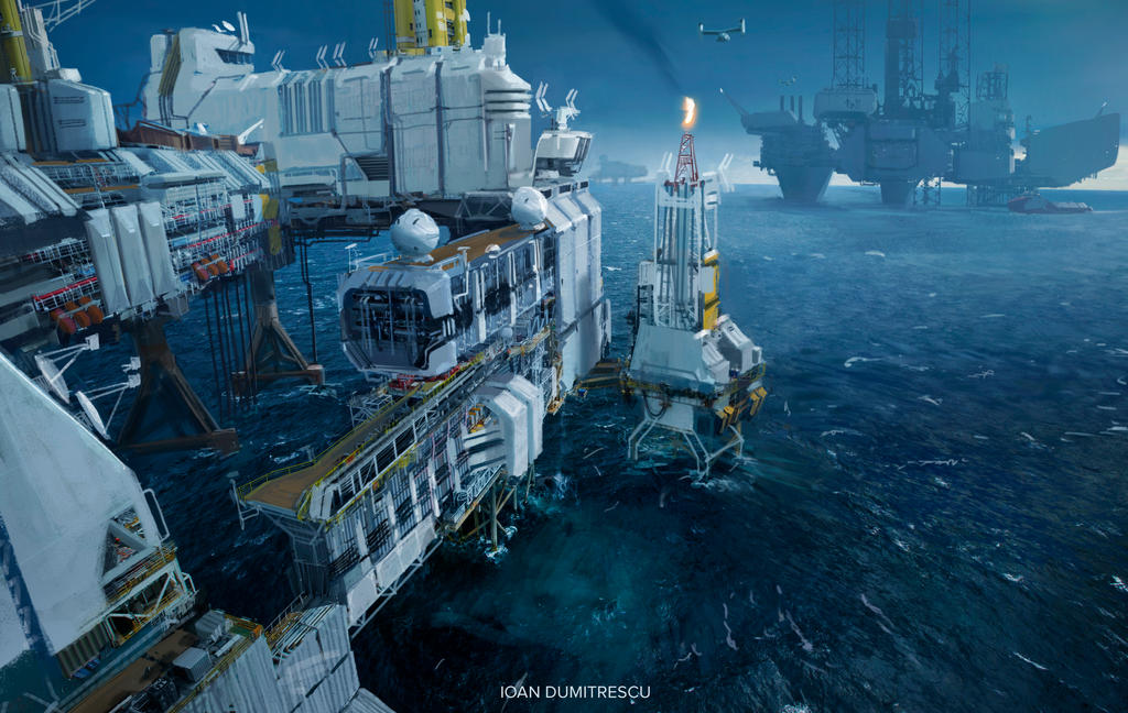 Oil rigs by jonone on DeviantArt