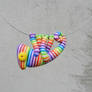 Rainbow chameleon pendant