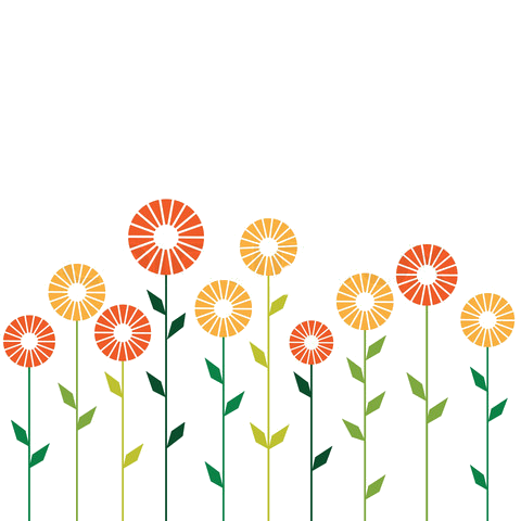 Cute Stylish Abstract Flowers PNG