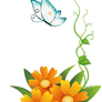 [RES] Orange Flowers with Butterfly