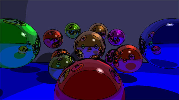Cell-Shaded Shiny Spheres