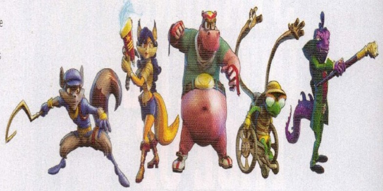 Characters from Sly 4 Thieves in Time