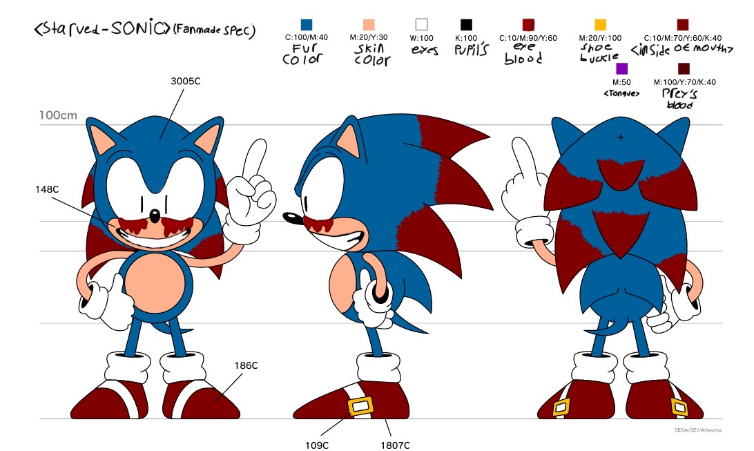 Starved sonic pixel art