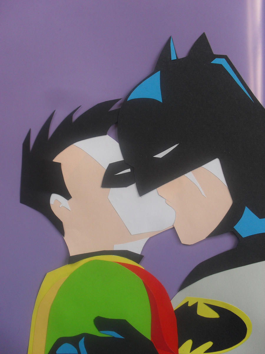 Batman And Robin Kiss by adwooddesigns on DeviantArt