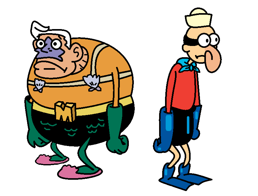 Mermaid Man and Barnacle Boy (Tribute Drawing) by Fortnermations on