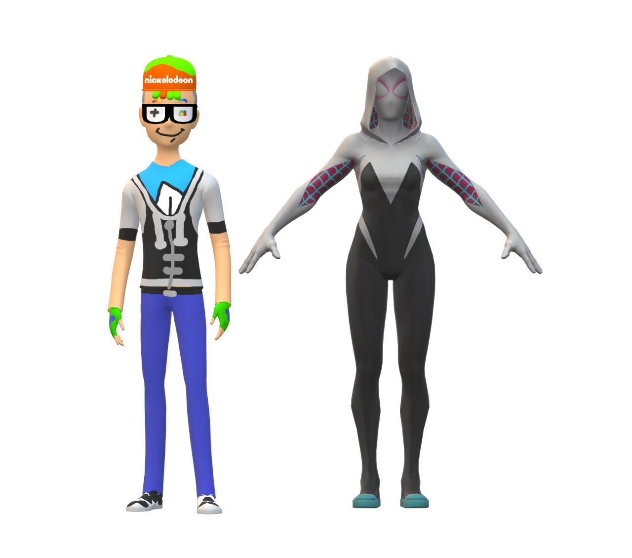 Timmy and Spider-Gwen (3D) by Fortnermations on DeviantArt