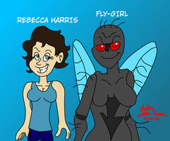 Rebecca Harris and Her Alter-Ego The Fly Girl!