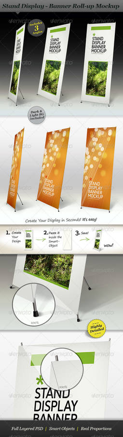 Stand Display Mockup - Roll-up