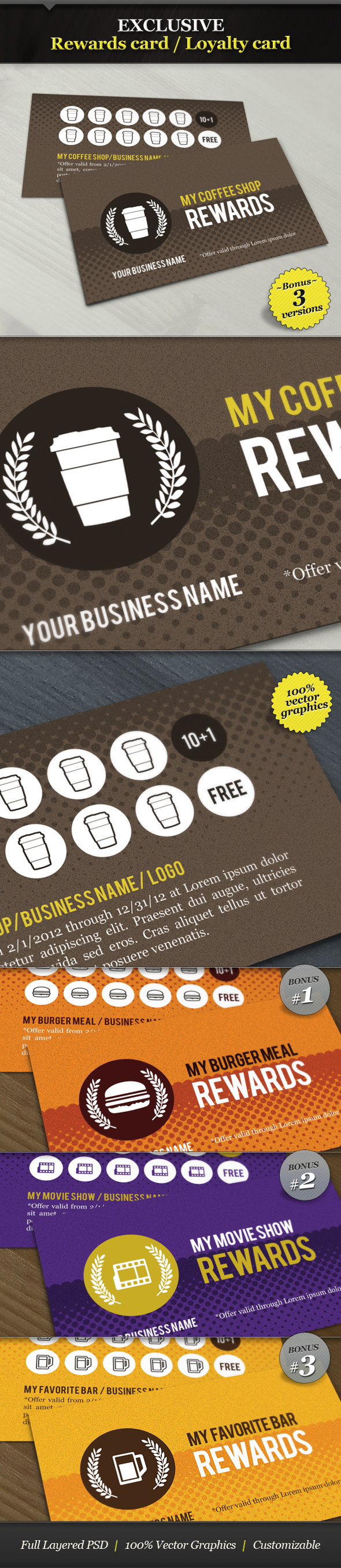 Coffee Shop Rewards Card / Loyalty Card