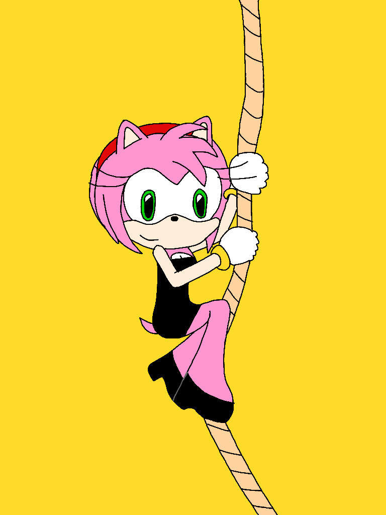 Amy Rose on a Swinging Dance Pole Rope