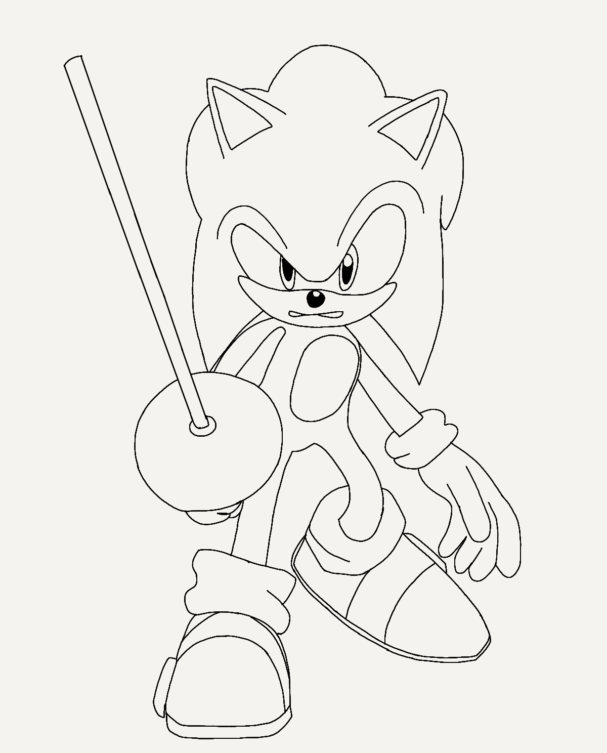 Dark Sonic Outline by grim-zitos on DeviantArt