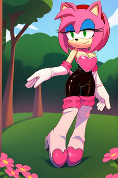 Amy Rose Cosplay as Rouge the Bat 11