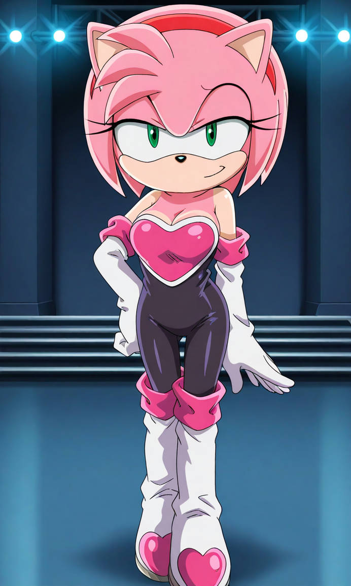 Amy Rouge Sus Sonic X: Amy in Rouge's Outfit (V25) by CrawfordJenny on DeviantArt