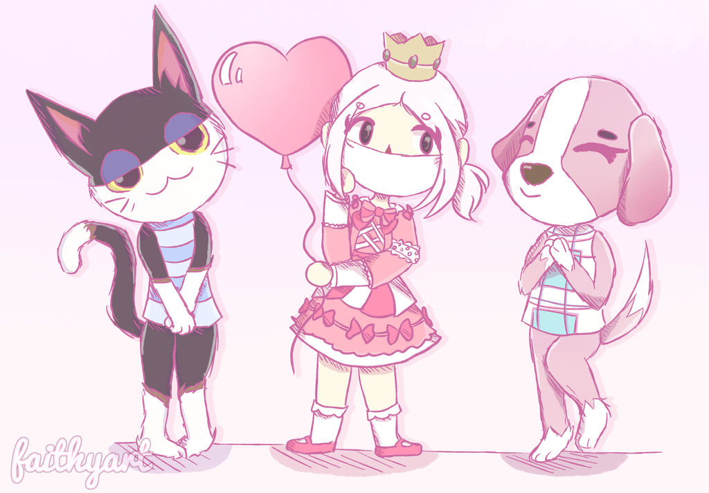 Animal Crossing: Punchy, Cookie, and I by FaithyArt on DeviantArt
