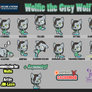 Wolfie the Grey Wolf Shimeji | Comm