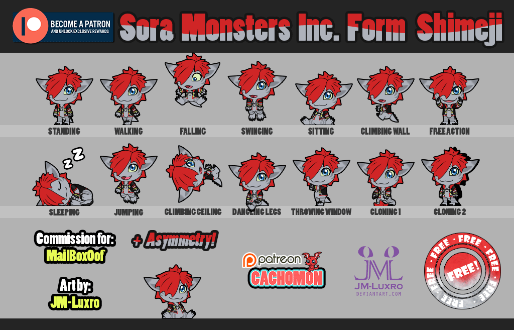 Sora Monsters Inc. Form Shimeji | Comm