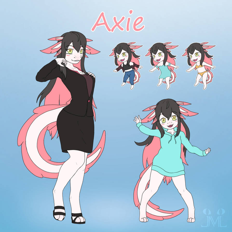 Axie the axolotl OC by JM-Luxro on DeviantArt