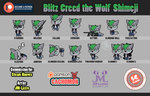Blitz Creed the Wolf Shimeji | Comm by JM-Luxro