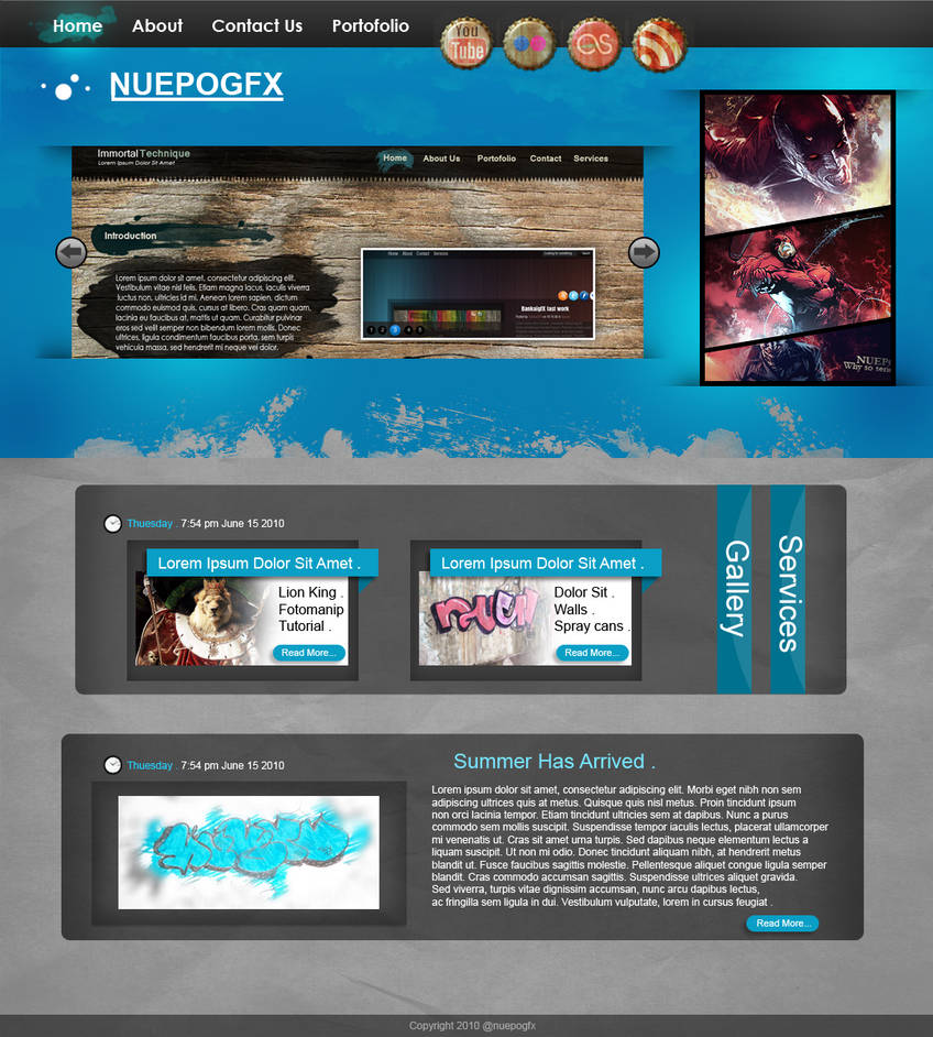 Deviantart Layout 2008 Layout number 8 . by bnkXnuexGFX on DeviantArt