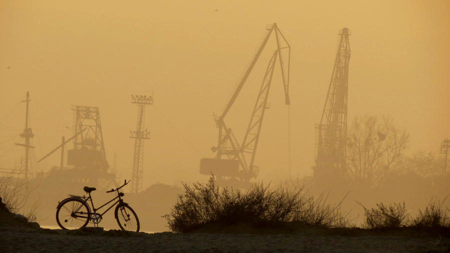 Lone bicycle watching ..