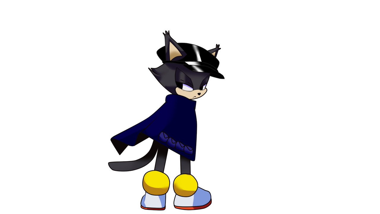 Lou the black cat - hateful look