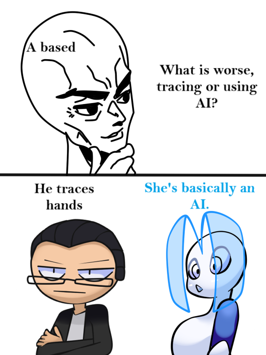 what is worse, tracing or using AI?
