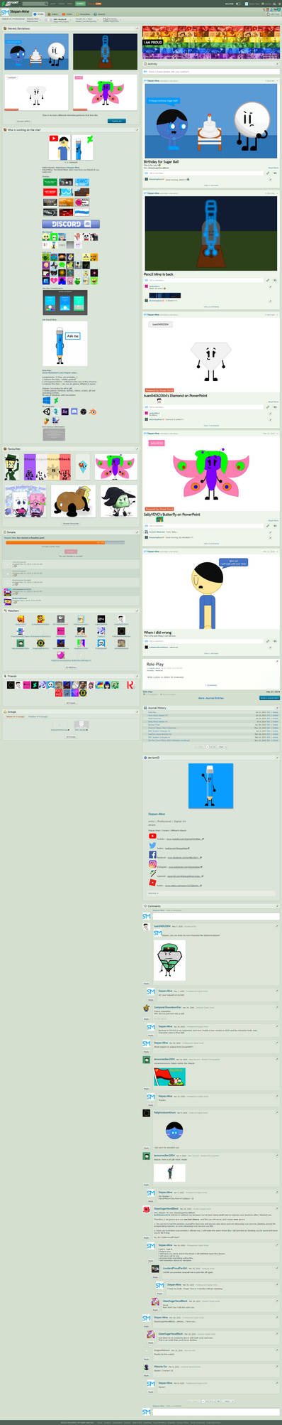 My page in the old DeviantArt site by Stepan-Main on DeviantArt