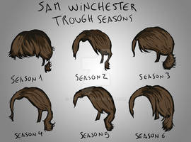 Sam Winchester hair by seasons