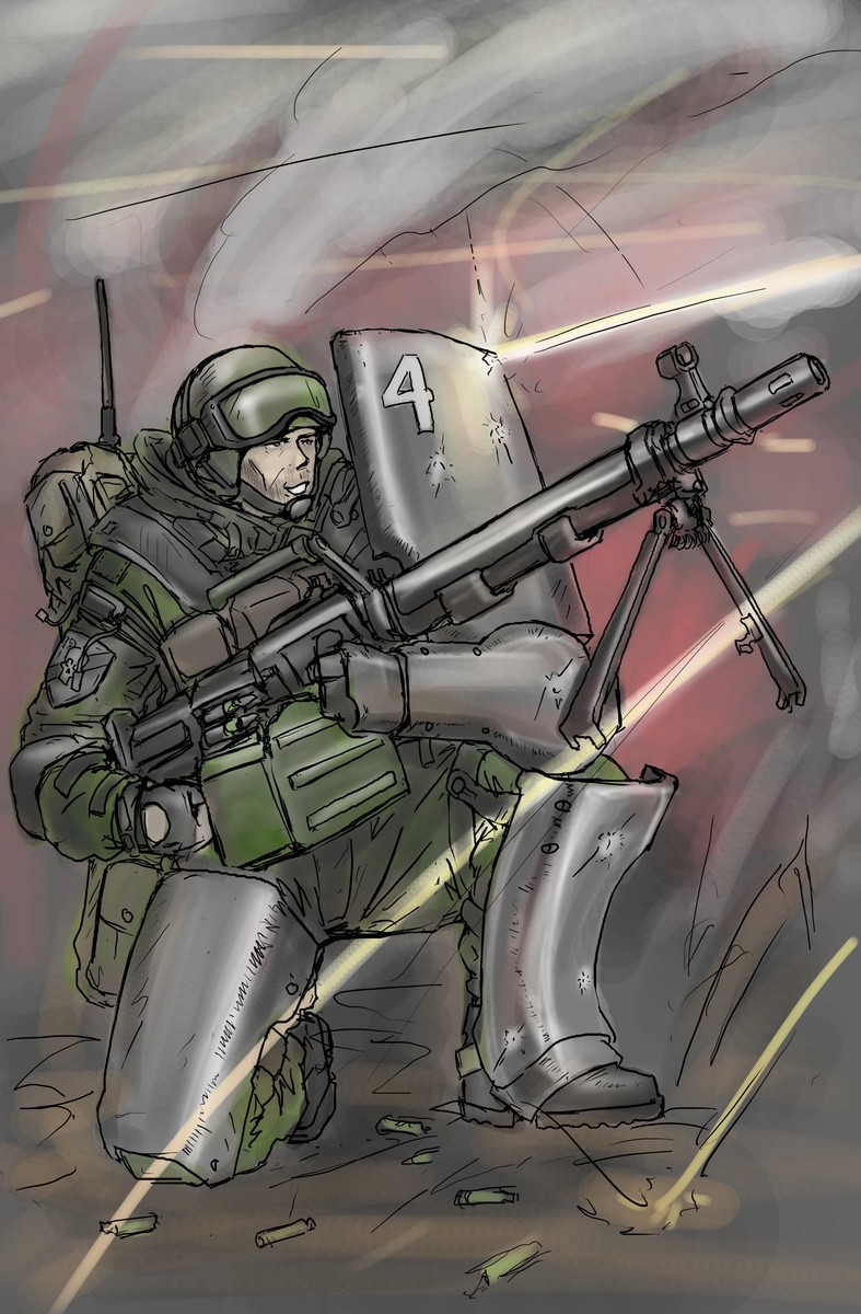 Machine Gun Deviantart The assault machine gunner by TugoDoomER on DeviantArt