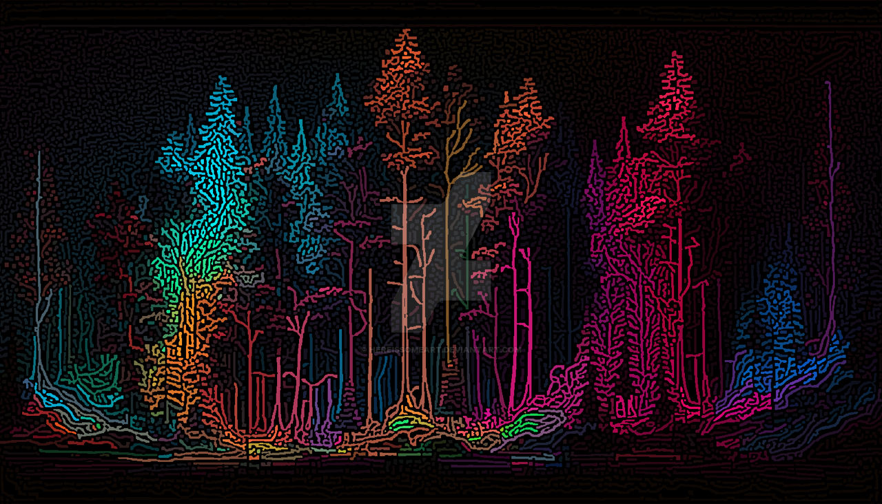 Neon Rave Forest The Neon Forest 1 - HD by HereisSomeArt on DeviantArt