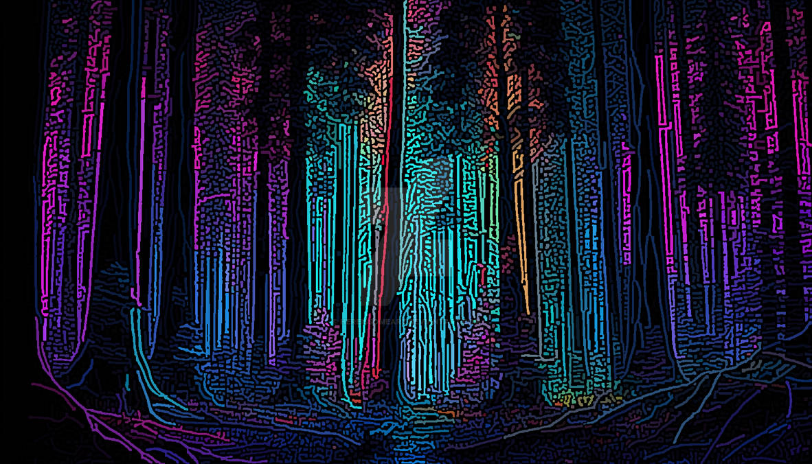 Neon Rave Forest The Neon Forest 2 by HereisSomeArt on DeviantArt