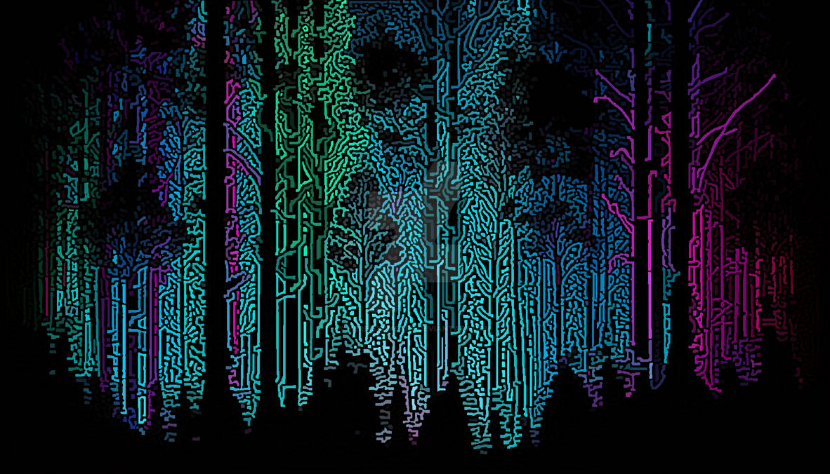 Neon Rave Forest The Neon Forest 3 by HereisSomeArt on DeviantArt