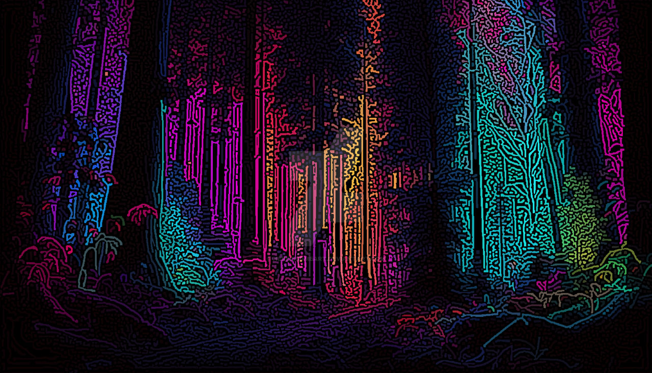 Neon Rave Forest The Neon Forest 8 by HereisSomeArt on DeviantArt