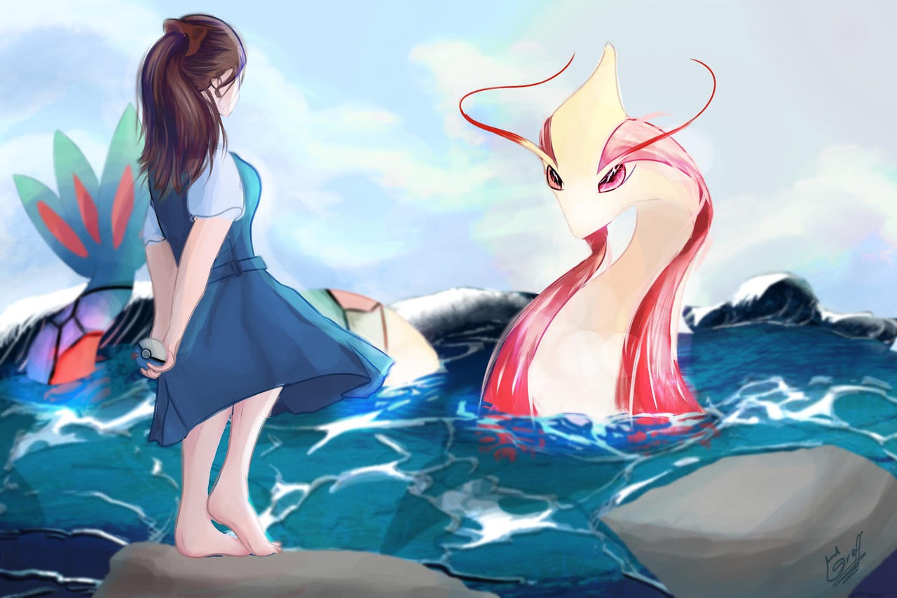 Milotic Height Milotic fanart by EnzoGriffin on DeviantArt