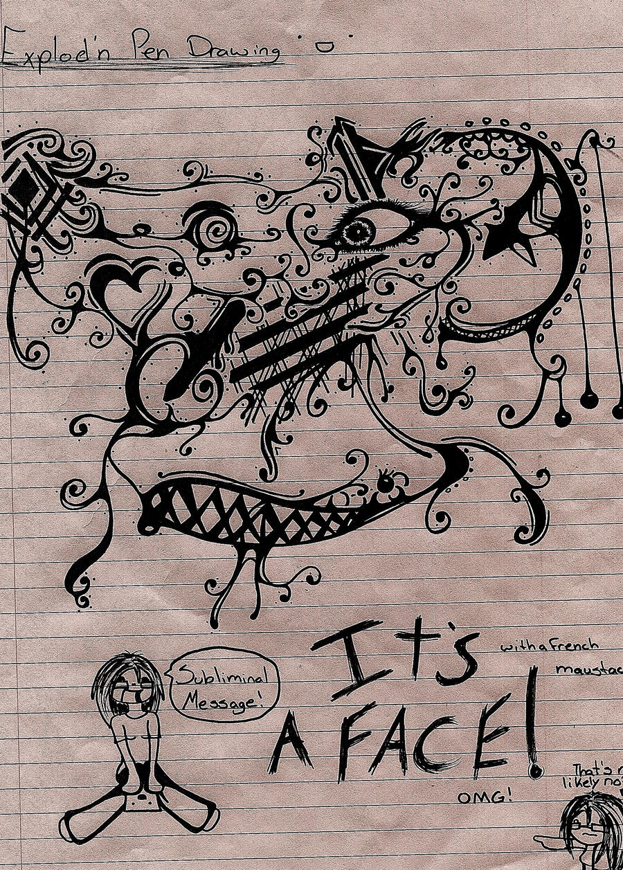 Exploding Pen Drawing by Kainu-Chan on DeviantArt