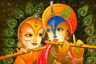 Radha Krishna painting