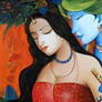 Radha Krishna - Orignal Oil Painting on Canvas
