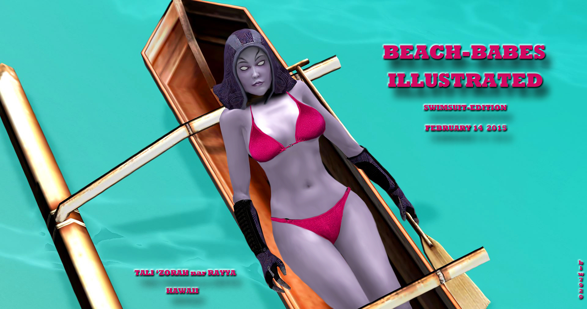 Tali 'Zorah   BEACH-BABES ILLUSTRATED  2-20-2015