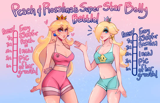 Peach and Rosalina Super Star Belly Battle